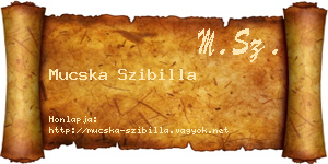 Mucska Szibilla névjegykártya